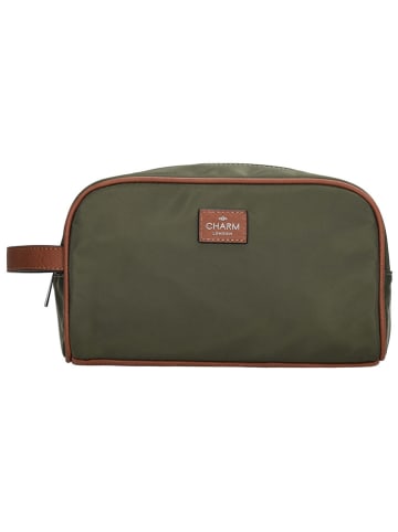 Charm Kosmetyczka "Buckingham" w kolorze khaki - 25 x 15 x 14 cm
