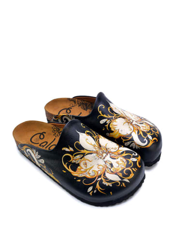 Calceo Clogs in Schwarz/ Bunt