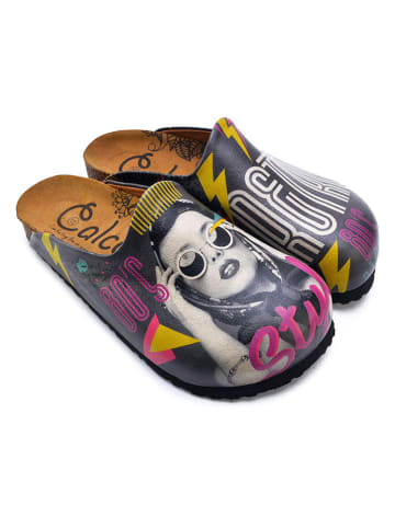 Calceo Clogs in Schwarz/ Bunt