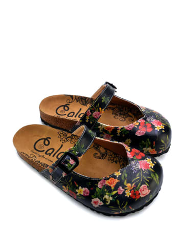 Calceo Clogs in Schwarz/ Bunt