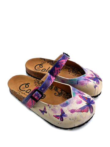 Calceo Clogs in Creme/ Bunt