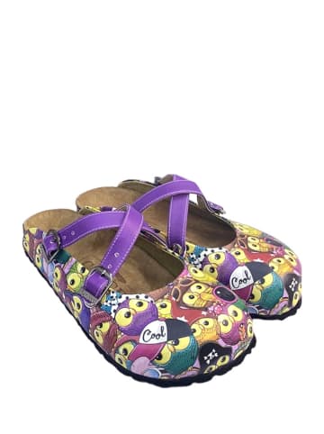 Calceo Clogs in Lila/ Bunt