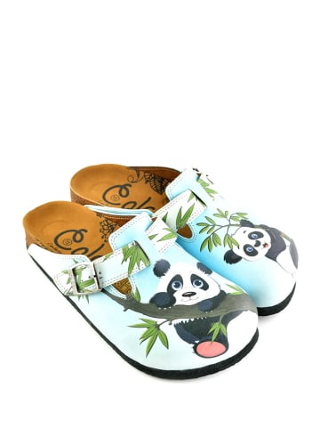 Calceo Clogs in Hellblau/ Bunt