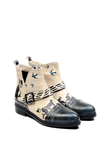 Goby Boots in Schwarz/ Beige/ Bunt