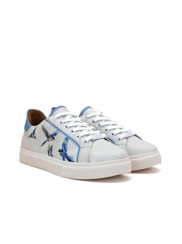 Goby Sneakers in Weiß/ Hellblau