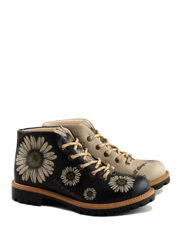 Goby Schnürschuhe in Schwarz/ Beige/ Bunt