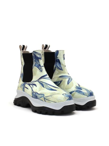 Goby Chelsea-Boots in Grün/ Blau