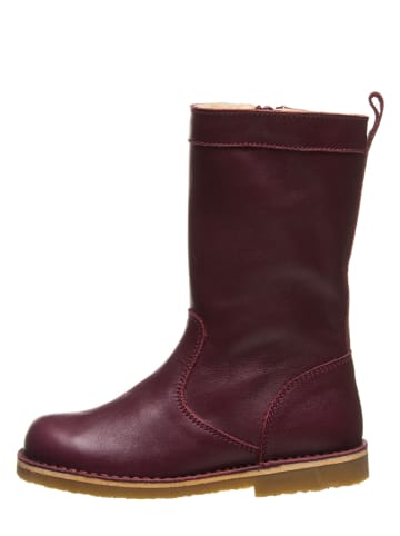 kmins Leder-Stiefel in Bordeaux