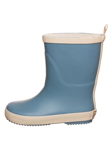 POM POM Gummistiefel "Solid" in Hellblau/ Beige