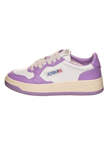 AUTRY Leder-Sneakers "Medalist" in Lila/ Weiß
