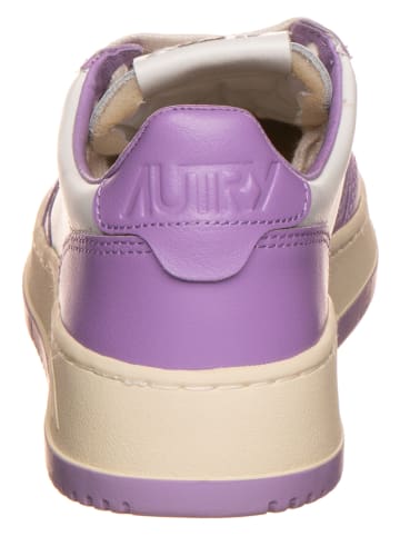 AUTRY Skórzane sneakersy "Autry" w kolorze biało-fioletowym