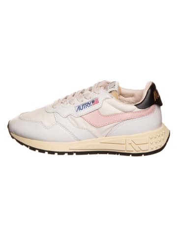 AUTRY Skórzane sneakersy "Relwind" w kolorze biało-jasnoróżowym