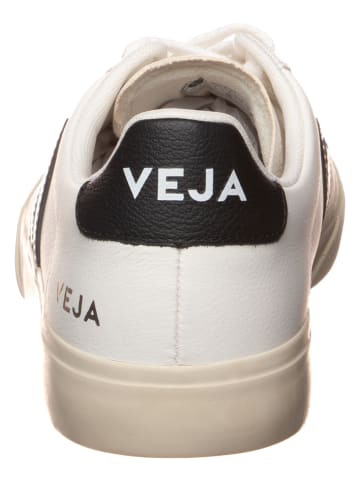 Veja Skórzane sneakersy "Campo" w kolorze biało-czarnym
