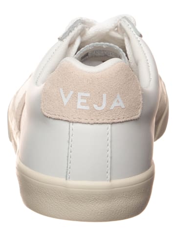 Veja Skórzane sneakersy "Esplar" w kolorze biało-jasnoróżowym