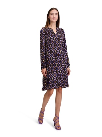 Betty Barclay Kleid in Violett/ Schwarz/ Hellbraun