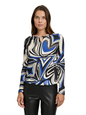 Betty Barclay Longsleeve in Schwarz/ Blau/ Creme