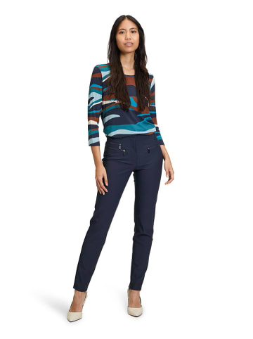 Betty Barclay Longsleeve donkerblauw/petrol/bruin