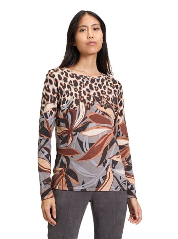 Betty Barclay Pullover in Grau/ Braun/ Beige
