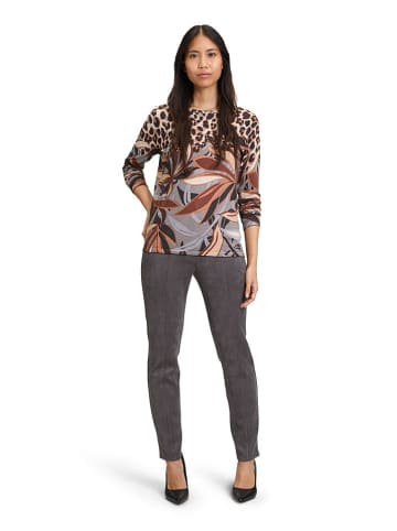 Betty Barclay Pullover in Grau/ Braun/ Beige
