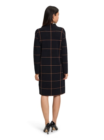 Betty Barclay Gebreide jurk zwart/bruin