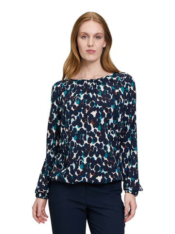 Betty Barclay Bluse in Dunkelblau/ Petrol/ Weiß