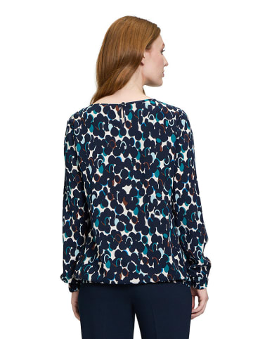 Betty Barclay Bluse in Dunkelblau/ Petrol/ Weiß