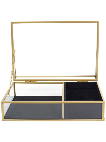 Rétro Chic Sieradenkast goudkleurig/zwart - (B)23 x (H)8 x (D)16 cm