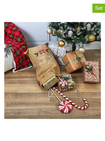 The Concept Factory 2er-Set: Weihnachtsstangen in Rot - (H)68 cm