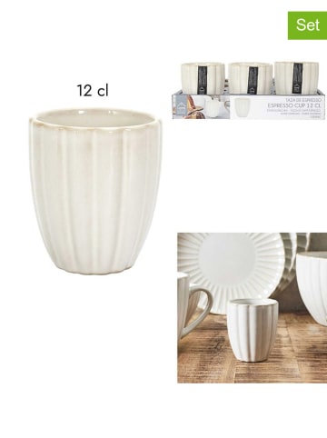 Make a Wish 4-delige set: espressobekers wit/beige - 120 ml
