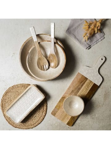 Ethnical Life Etagere in Beige/ Creme - (B)30 x (H)5,5 x (T)14 cm