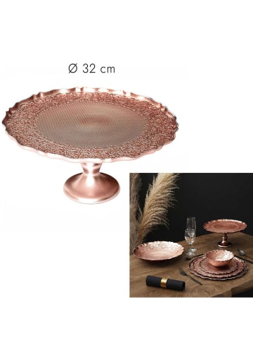 every ware Patera w kolorze różowozłotym na tort - wys. 5 x Ø 32 cm