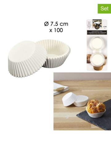 Make a Wish 4er-Set: Papier-Muffinförmchen in Weiß - 4x 100 Stück
