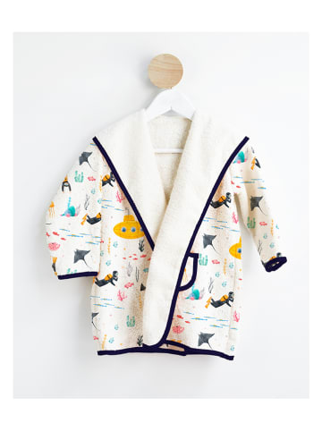 The Wild Hug Bademantel "Submarine" in Creme/ Bunt