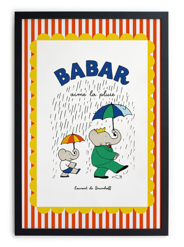 The Wild Hug Gerahmter Kunstdruck "Babar Rain" - (L)40 x (B)30 cm
