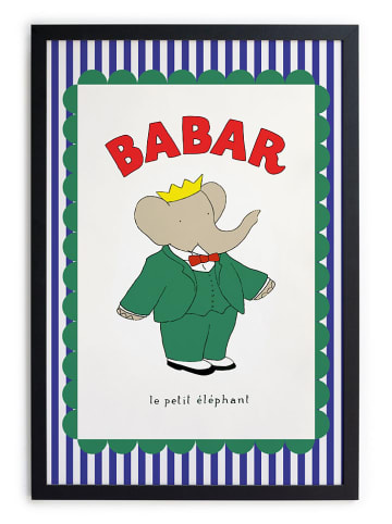 The Wild Hug Gerahmter Kunstdruck "Babar" - (L)40 x (B)30 cm