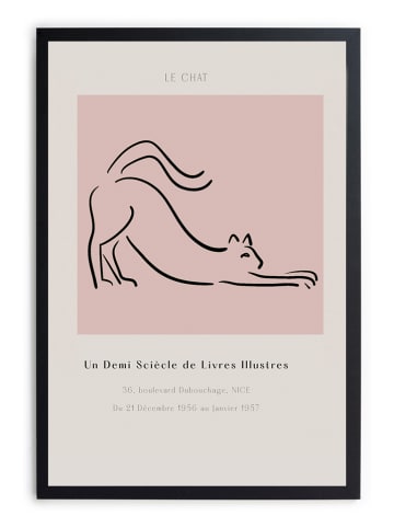 The Wild Hug Gerahmter Kunstdruck "Le Chat Picasso" - (L)40 x (B)30 cm