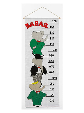 The Wild Hug Messlatte "Babar" in Weiß/ Grün/ Rot - (B)40 x (H)155 cm