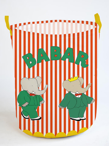 The Wild Hug Aufbewahrungskorb "Babar" in Rot/ Grün - (H)50 x Ø 40 cm