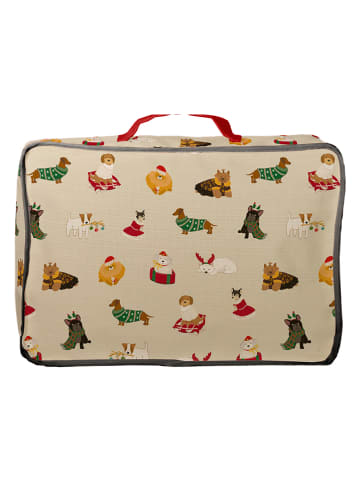 The Wild Hug Torba "Woofing Christmas" w kolorze beżowo-czerwonym - 36 x 25 x 11 cm