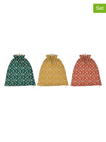 The Wild Hug 3er-Set: Reiseorganizer "Liberty" in Gelb/ Grün/ Rot - (B)40 x (H)30 cm