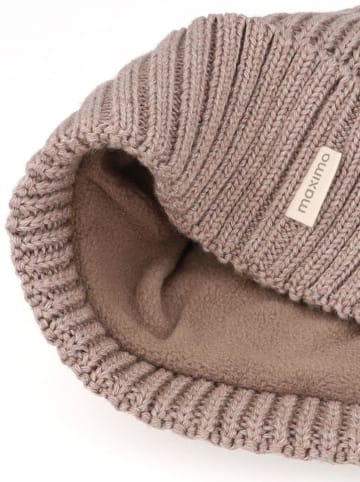MaxiMo Czapka beanie w kolorze jasnobrązowo-szarym