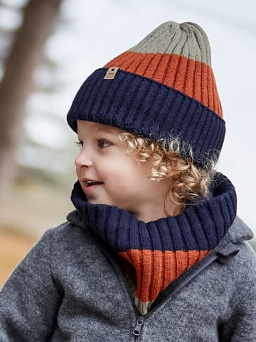 MaxiMo Beanie groen/oranje/donkerblauw