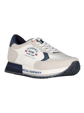 Geographical Norway Sneakersy "Ostyle" w kolorze beżowo-białym