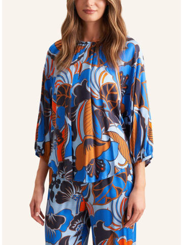 Seidensticker Bluse in Blau/ Camel