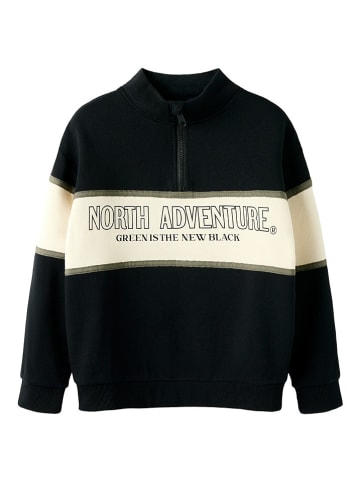 name it Sweatshirt "Poborde" zwart/beige