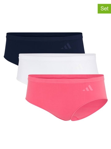adidas 3-delige set: hipsters roze/wit/donkerblauw
