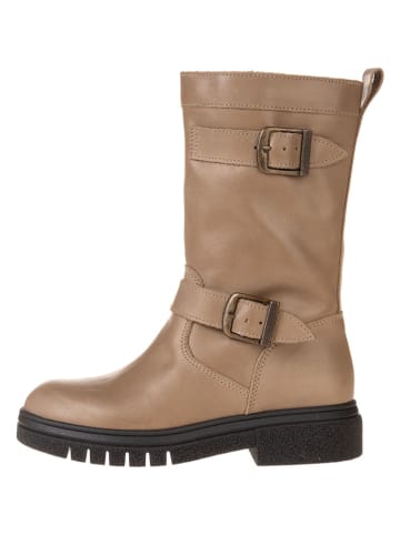 lamino Leren laarzen beige