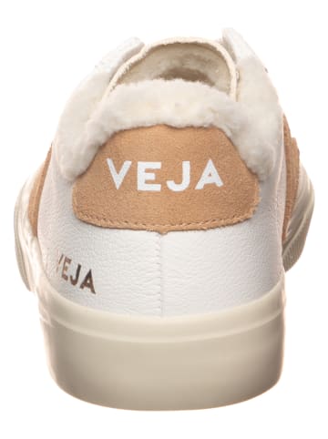 Veja Skórzane sneakersy "Campo" w kolorze biało-beżowym