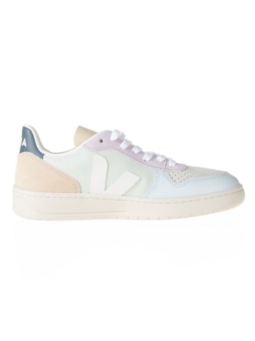 Veja Leder-Sneakers in Weiß/ Bunt