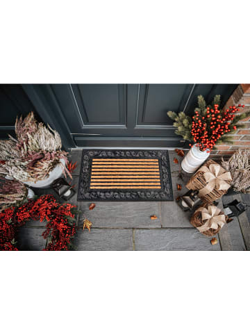 Hanse Home Kokos-Fußmatte "Panama" in Natur/ Schwarz